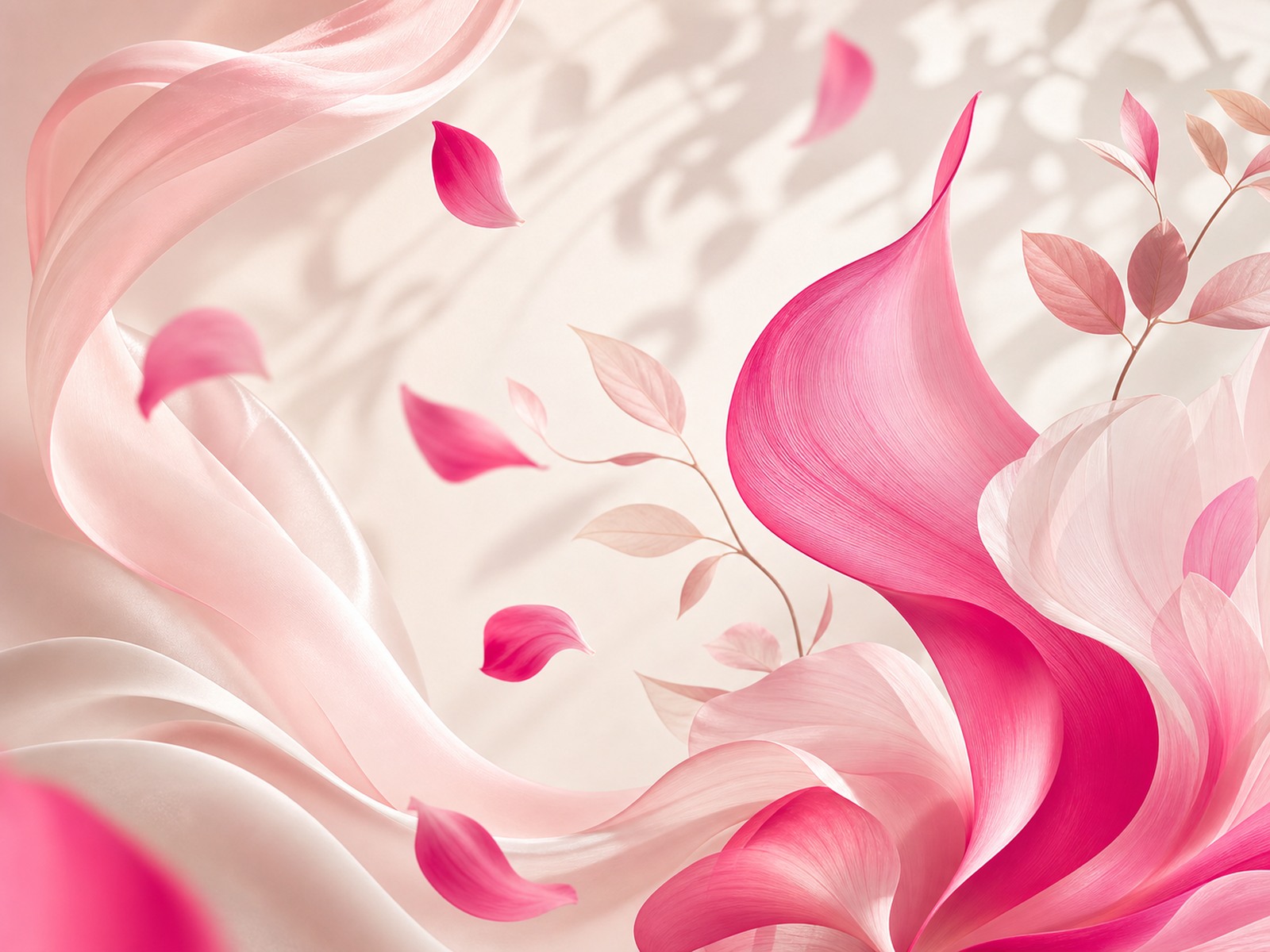 Beauty Factory artistic brand mood with soft pink and ivory forms